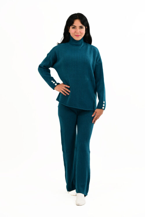 Mint Ribbed Knit Loungewear Set